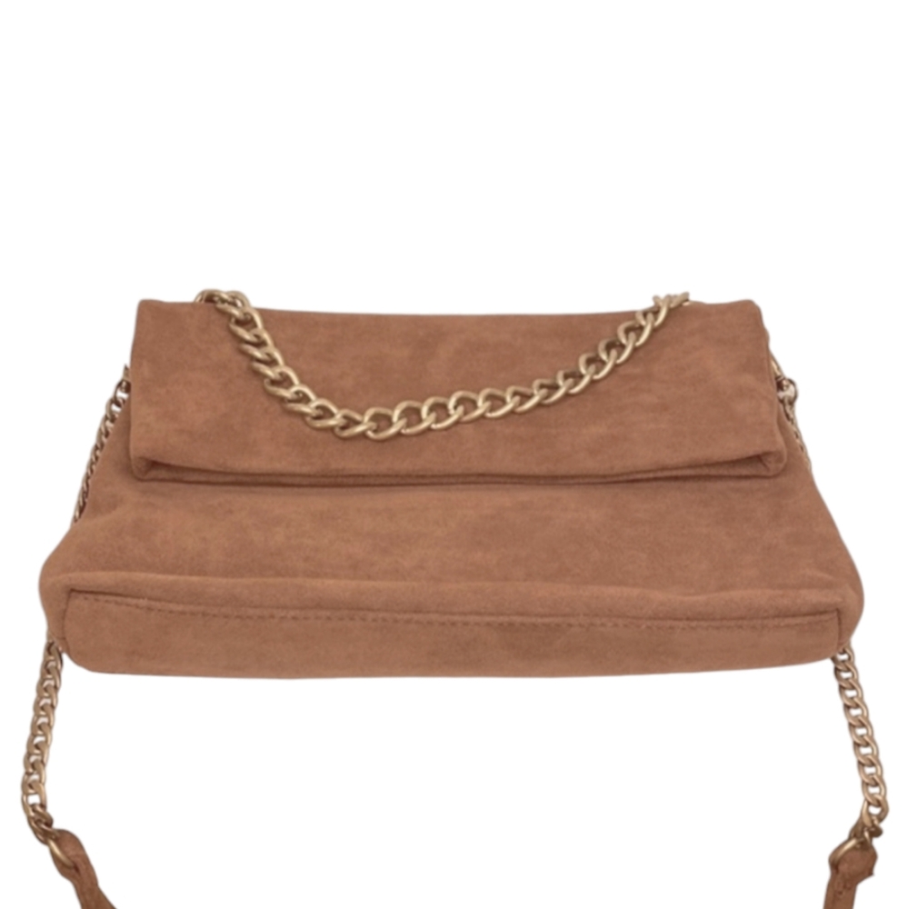 NWT | Express Suede Handbag | Clutch with Golden | Bronze Accents - Picture 5 of 12